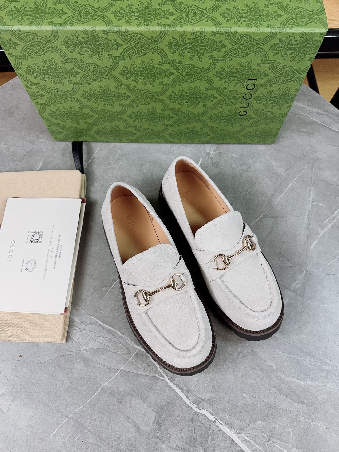 Gucci women's leather shoes-114