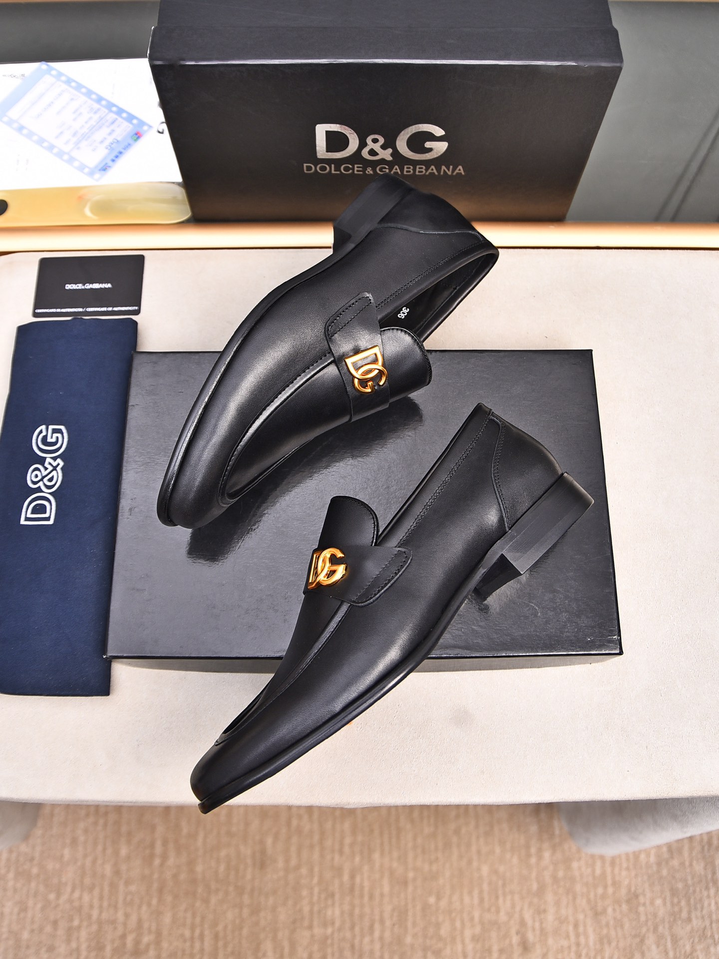 D&G men's leather shoes-15