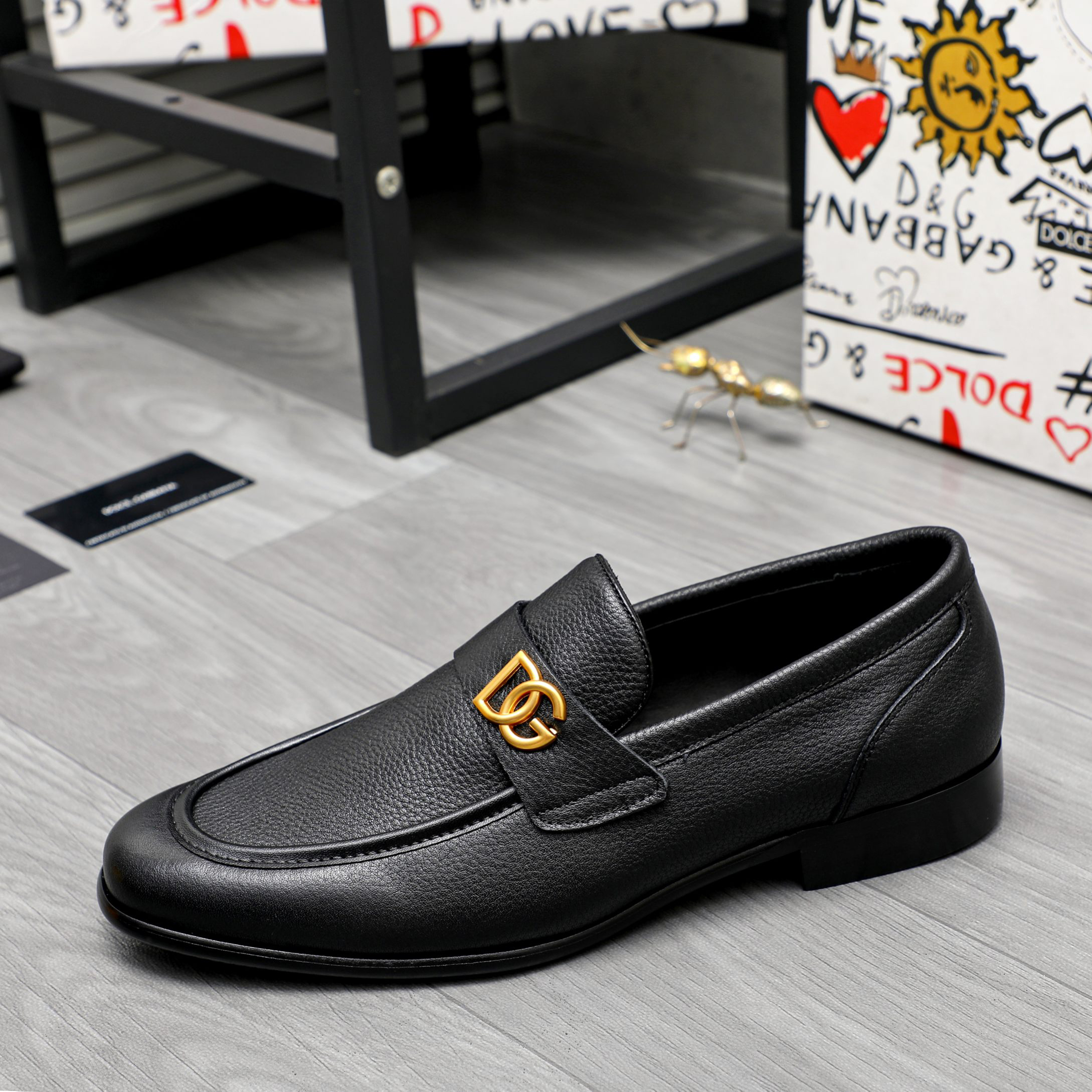 D&G men's leather shoes-61