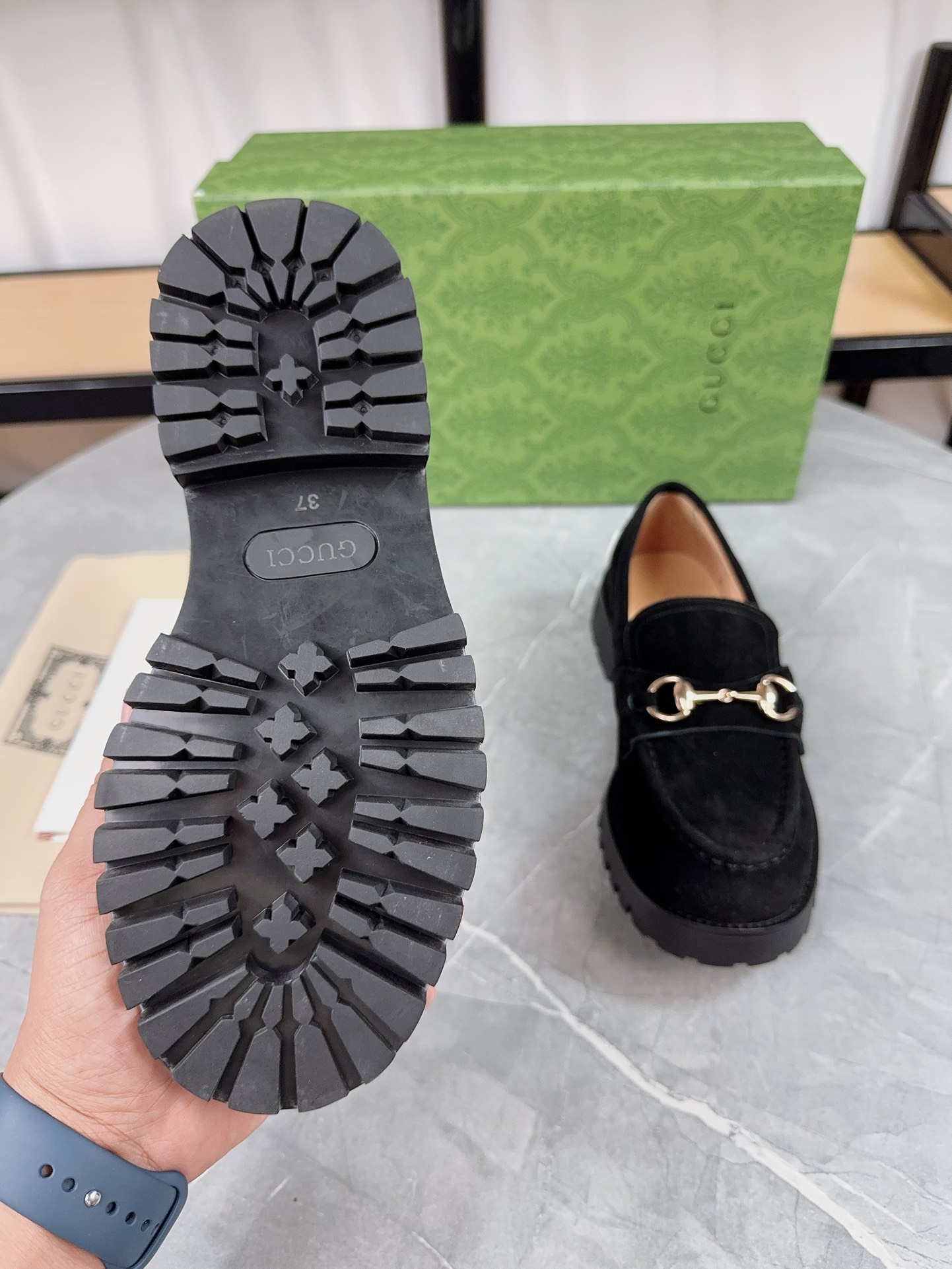 Gucci women's leather shoes-113