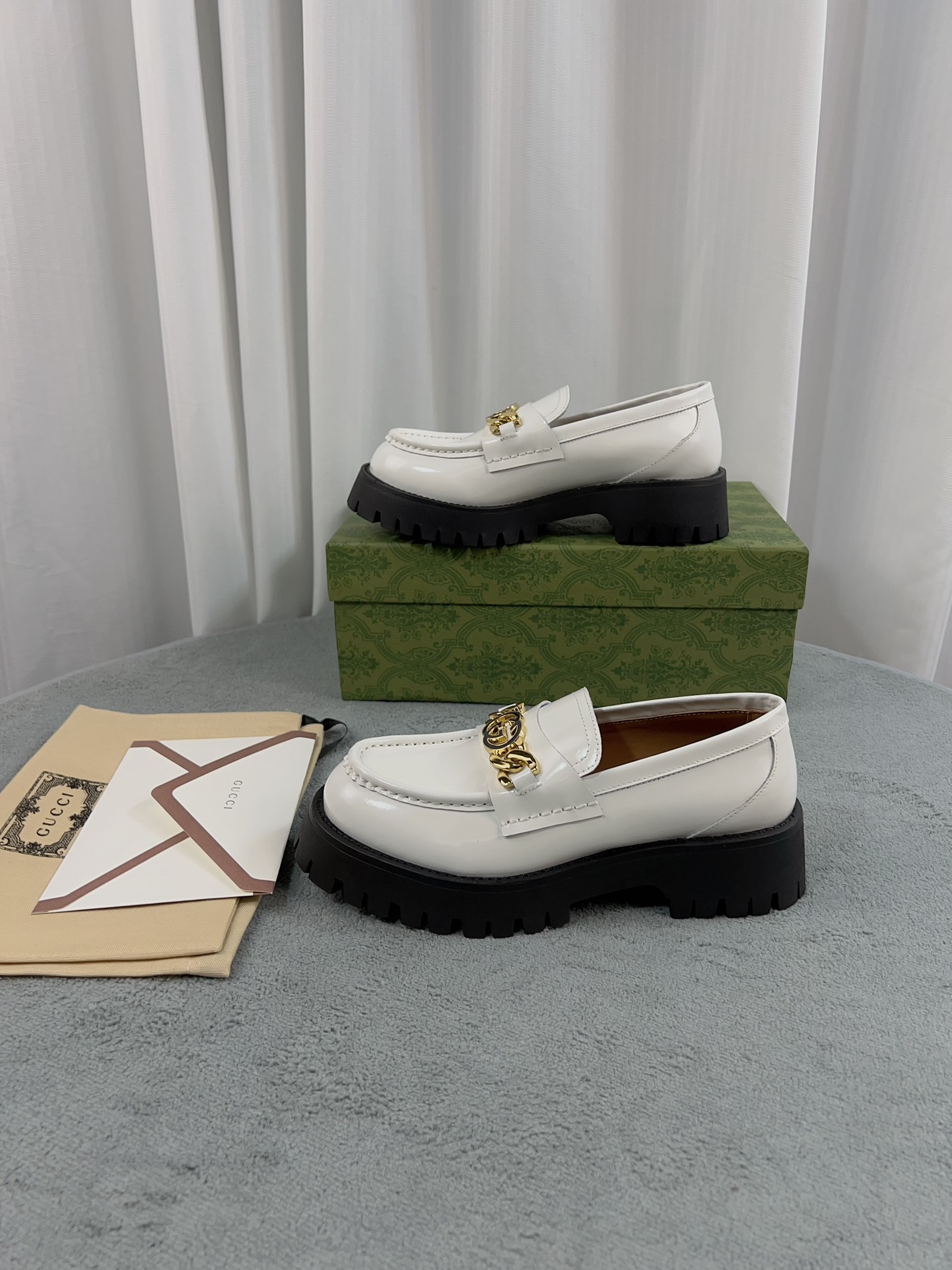 Gucci women's leather shoes-106