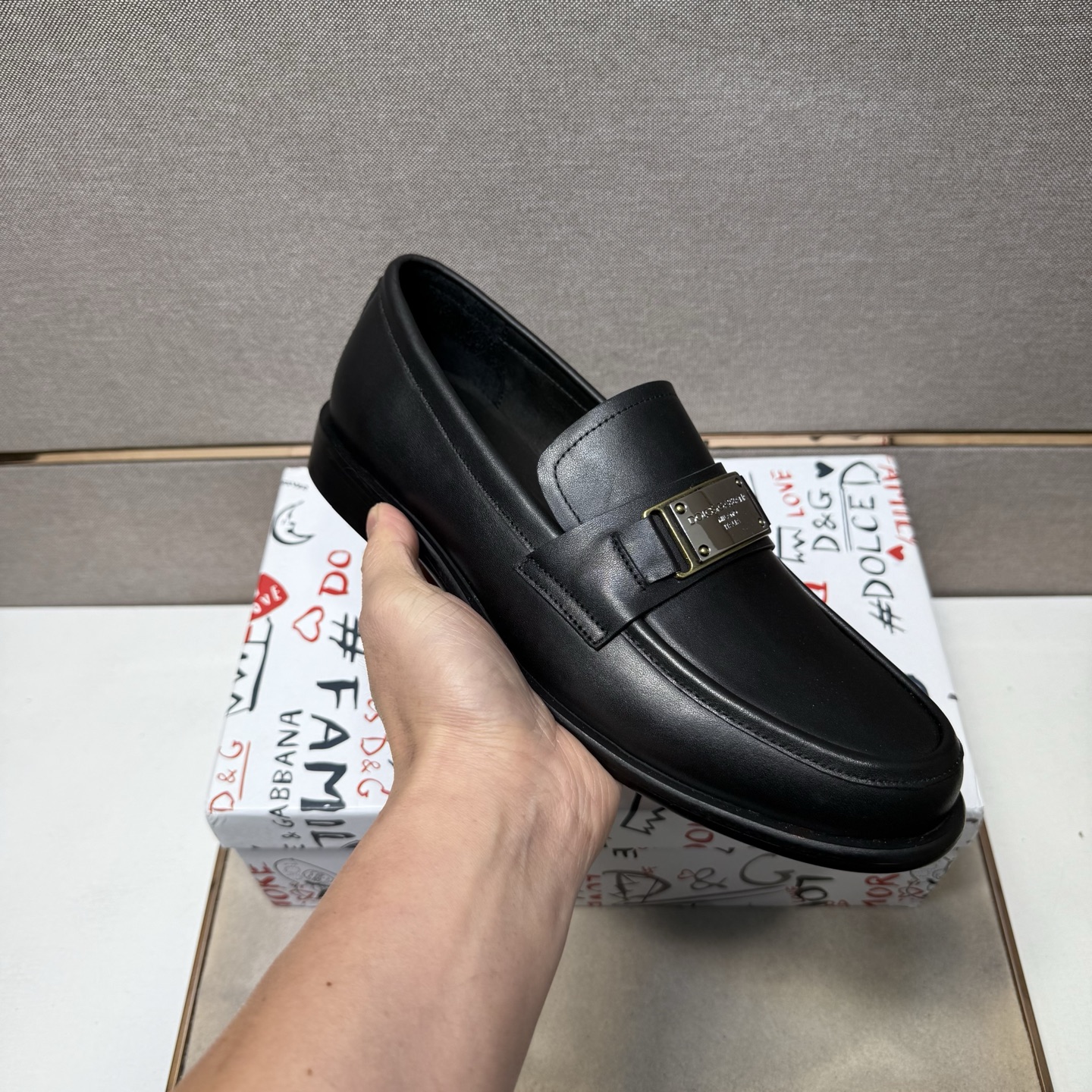 D&G men's leather shoes-28