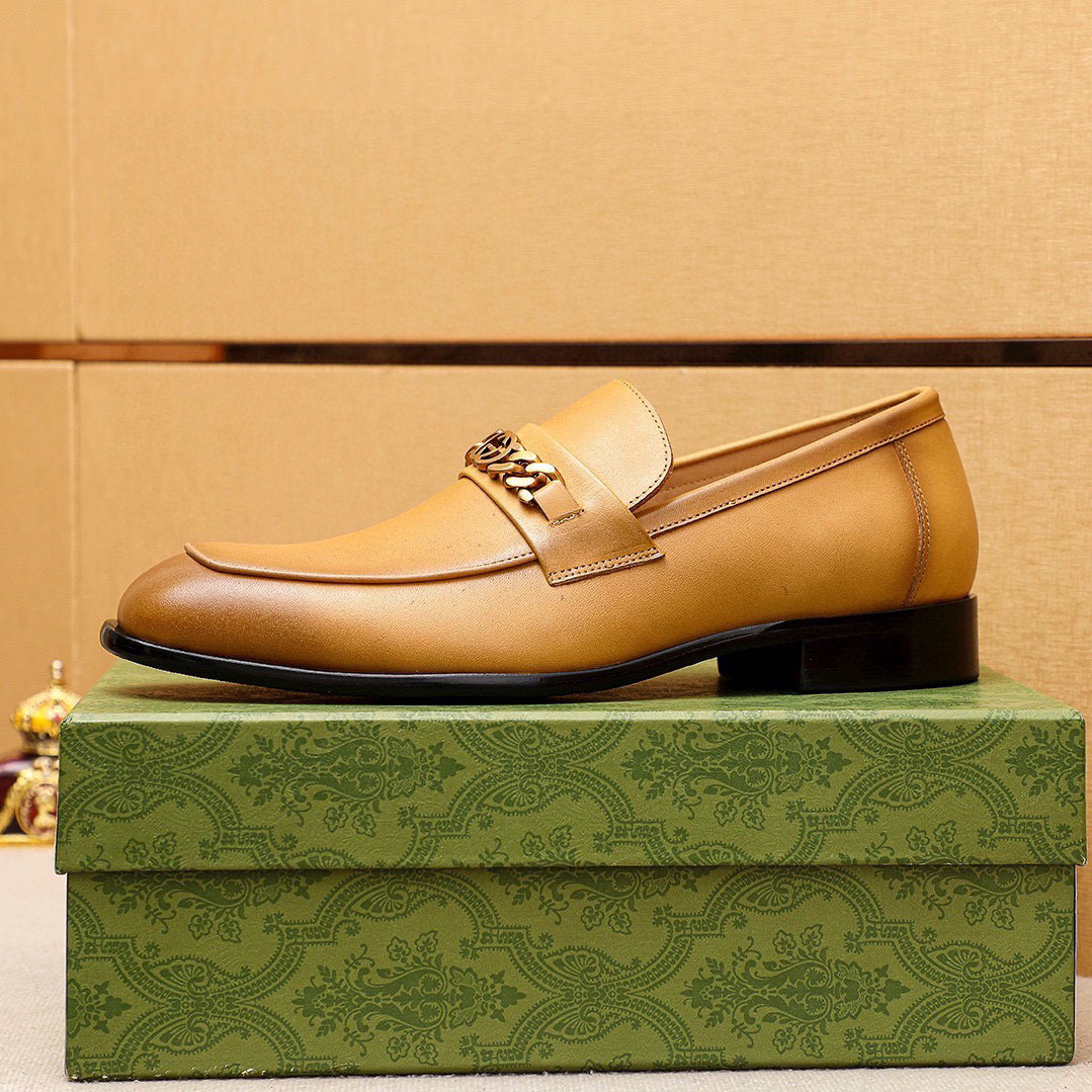 Gucci men's leather shoes-79