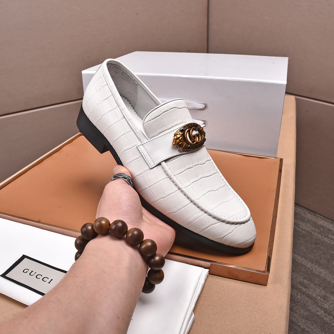 Gucci men's leather shoes-53