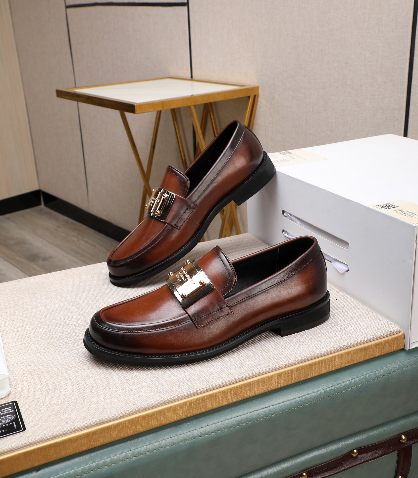 D&G men's leather shoes-6