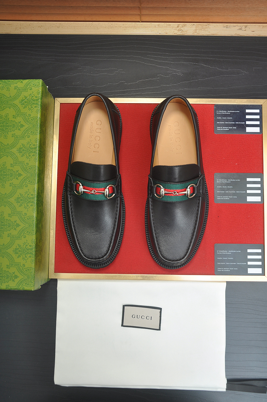 Gucci men's leather shoes-35