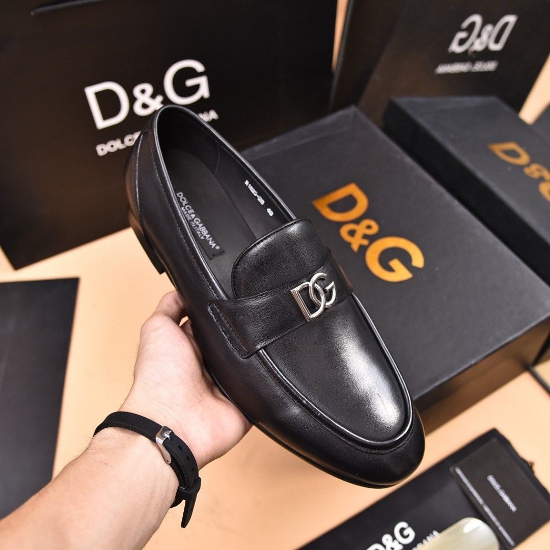 D&G men's leather shoes-88
