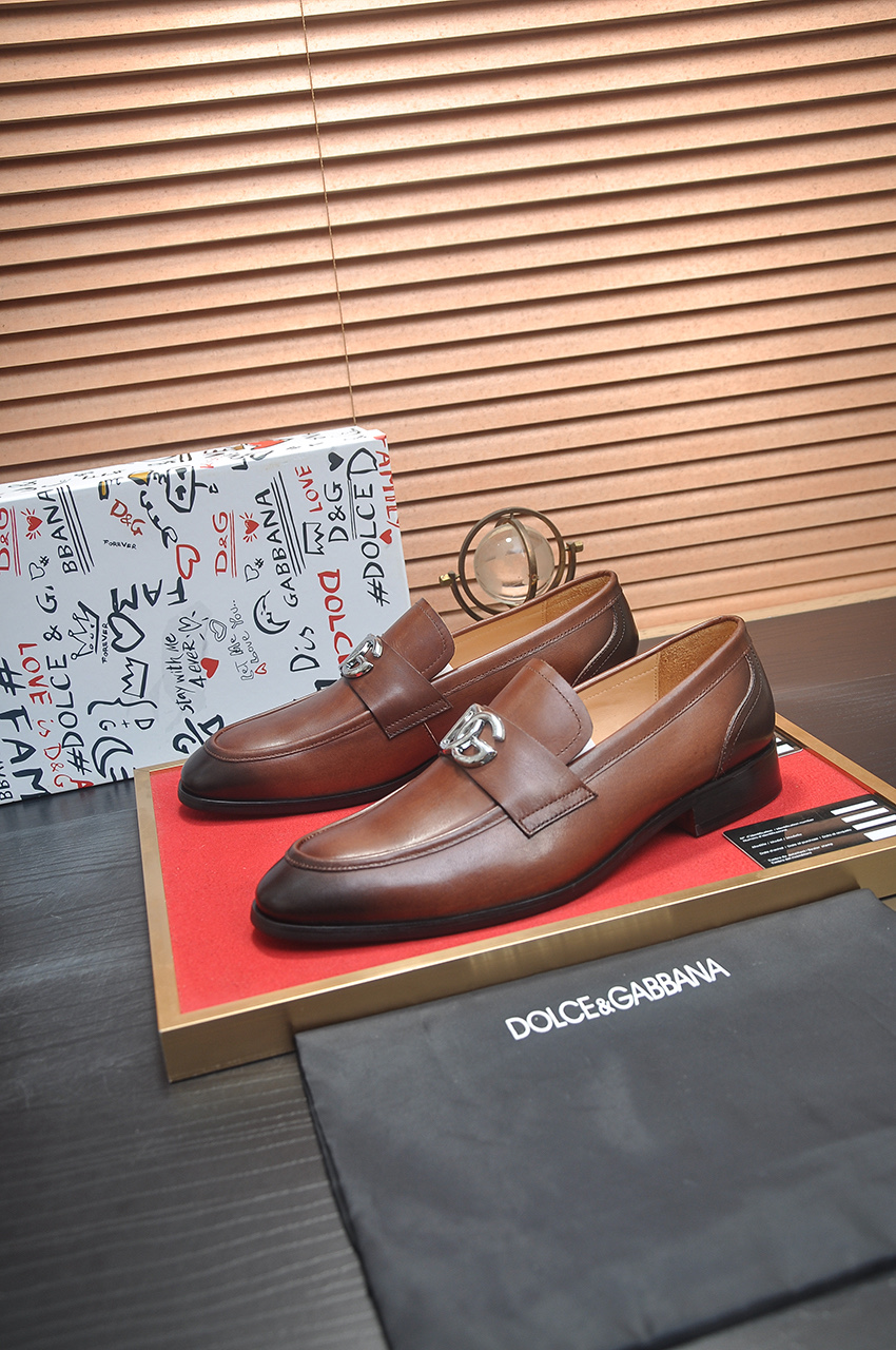 D&G men's leather shoes-34