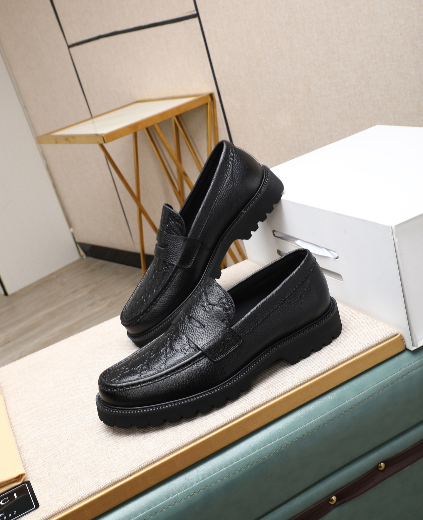 Gucci men's leather shoes-58