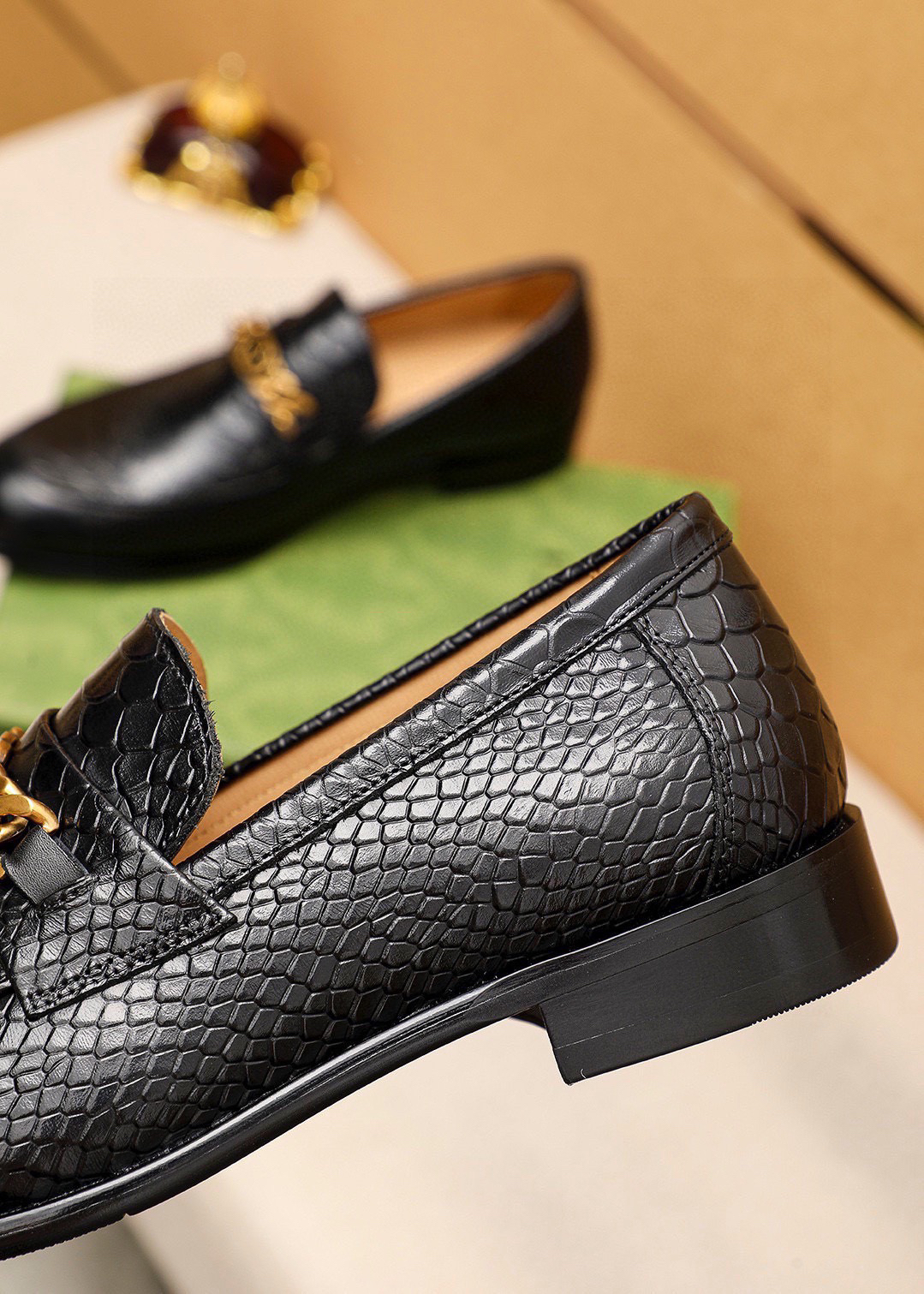 Gucci men's leather shoes-76