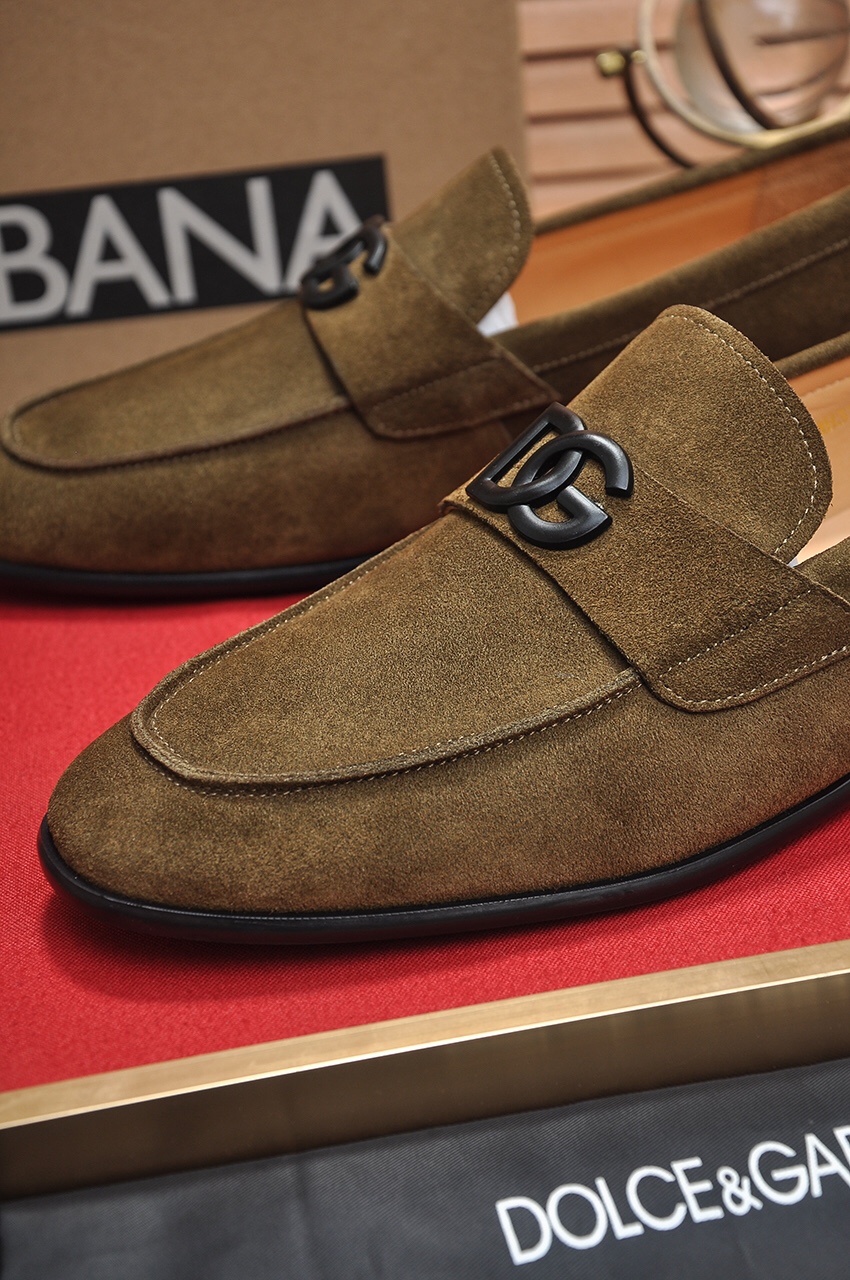D&G men's leather shoes-84