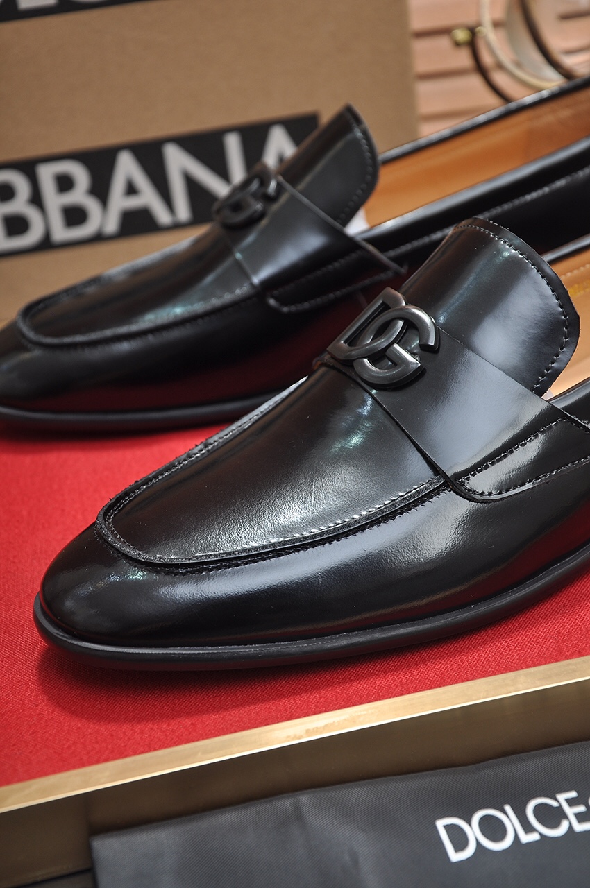 D&G men's leather shoes-20