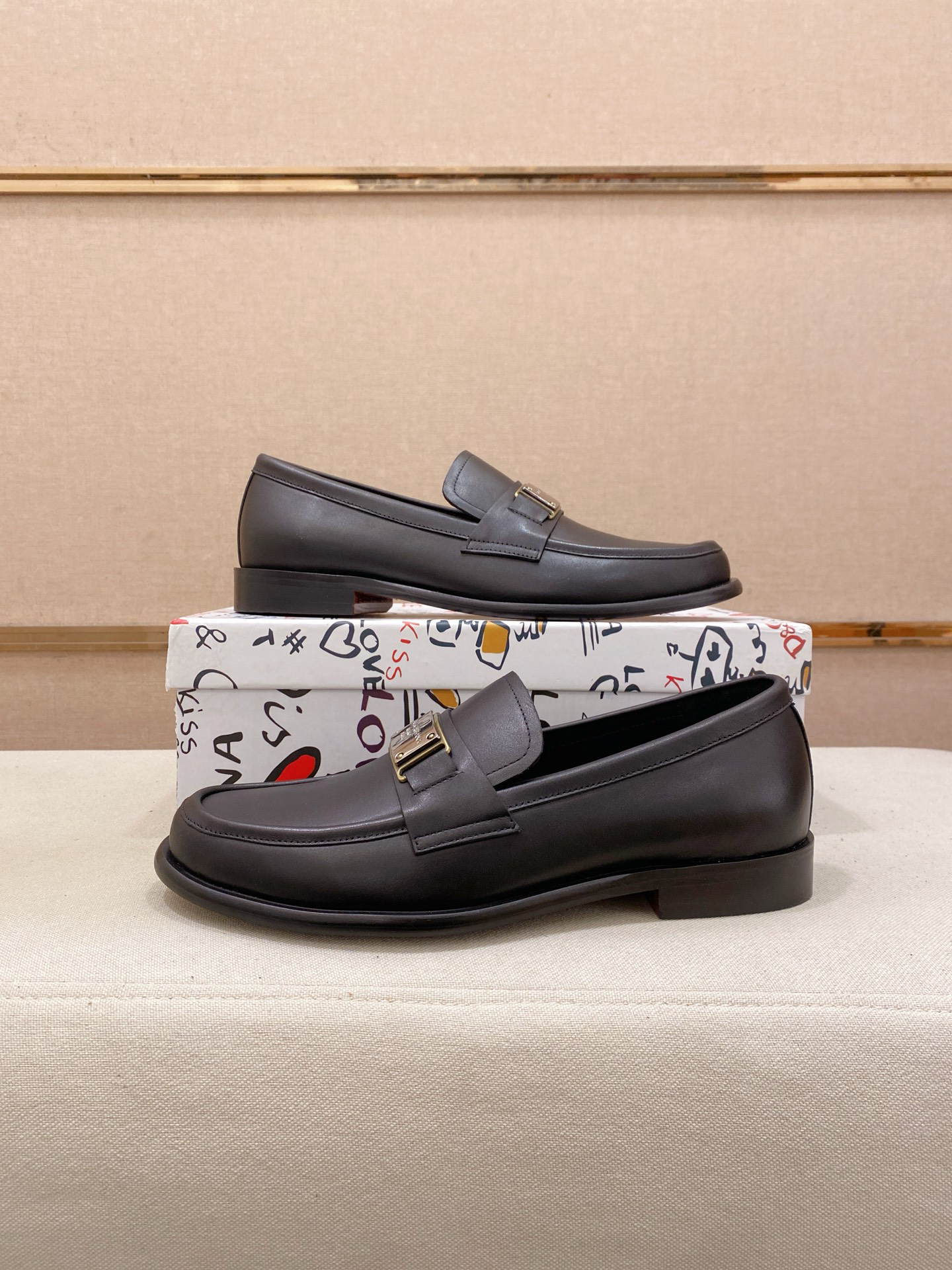 D&G men's leather shoes-30