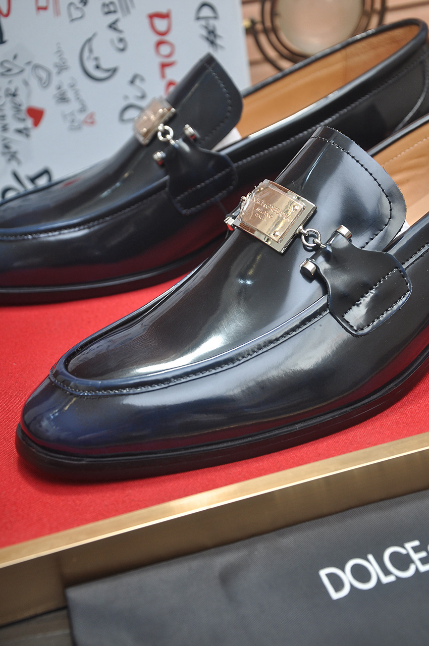 D&G men's leather shoes-80