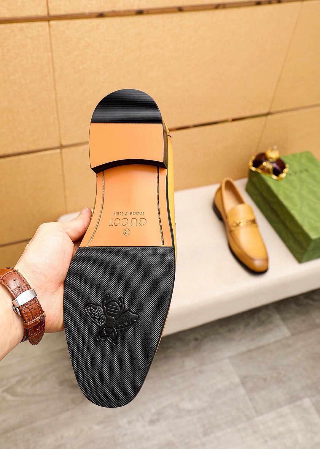 Gucci men's leather shoes-79