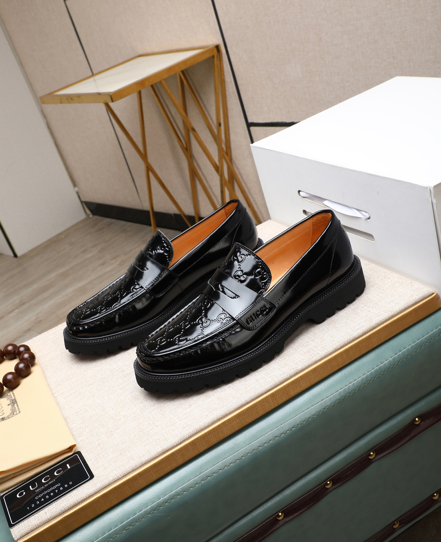 Gucci men's leather shoes-59