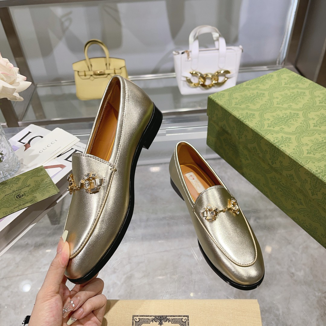 Gucci women's leather shoes-21