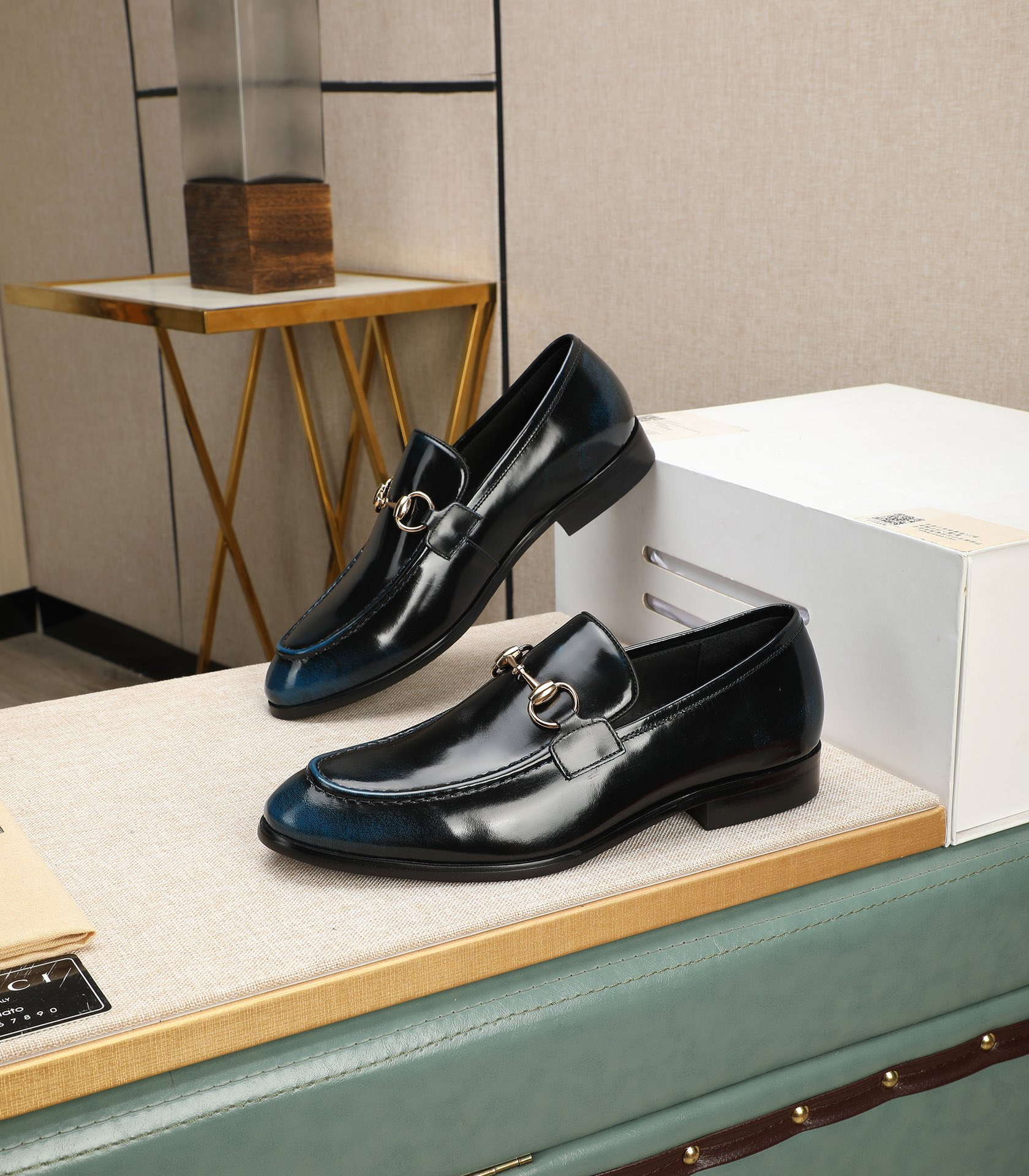 Gucci men's leather shoes-86