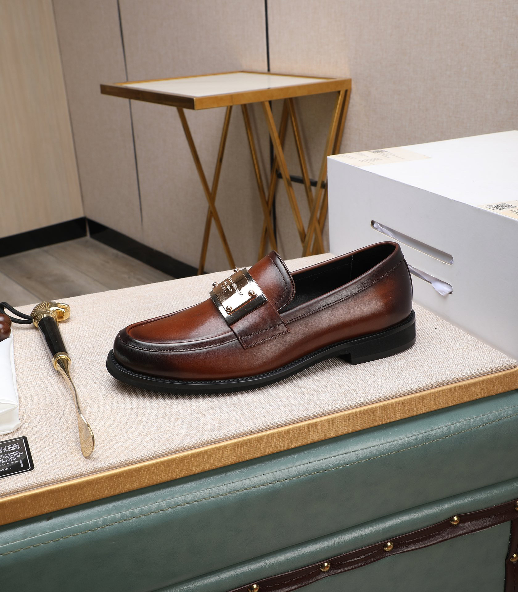 D&G men's leather shoes-6