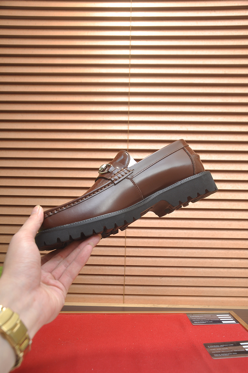 Gucci men's leather shoes-25