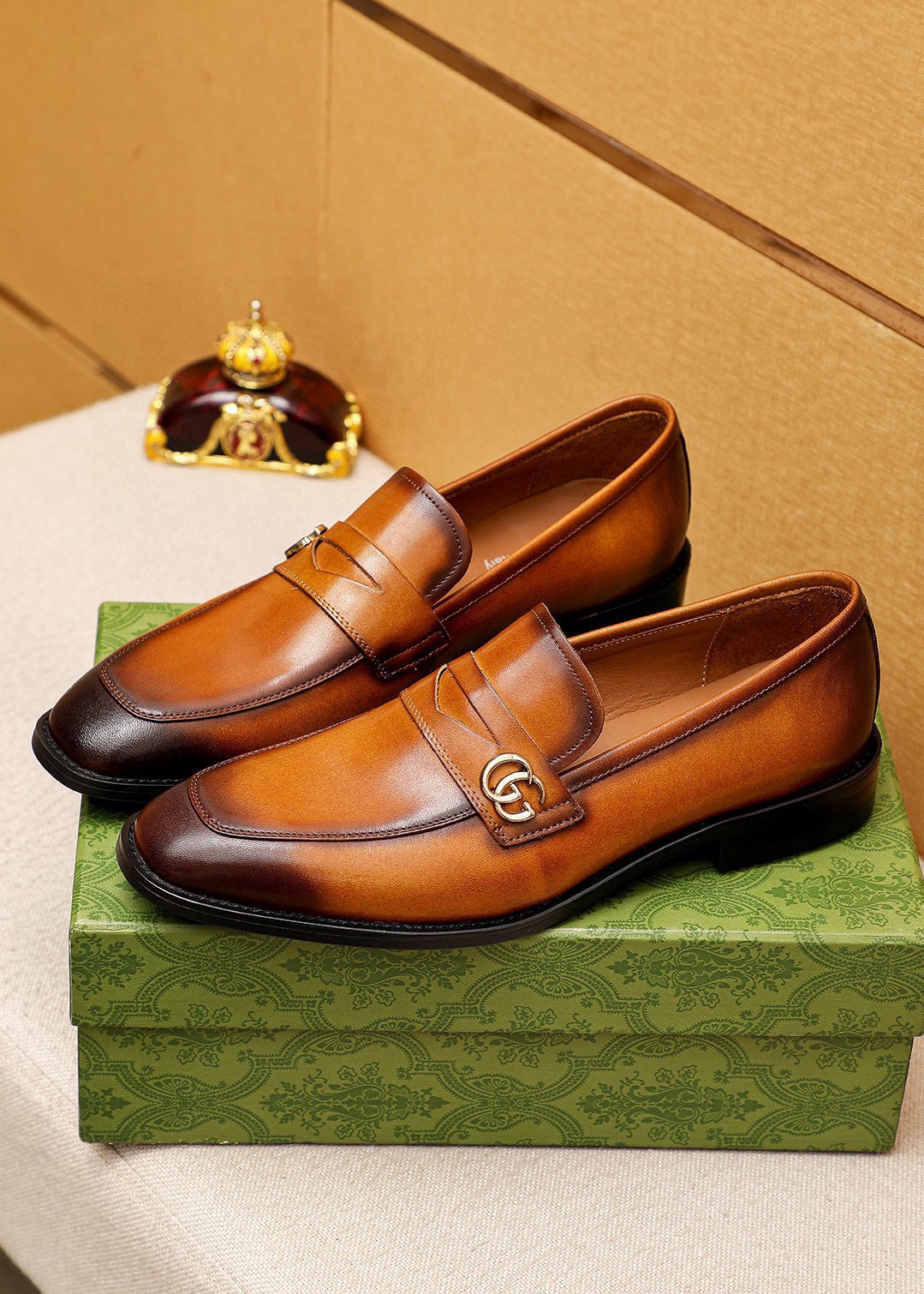 Gucci men's leather shoes-71