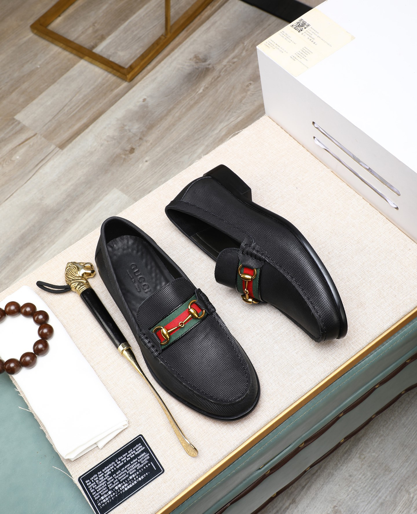 Gucci men's leather shoes-101