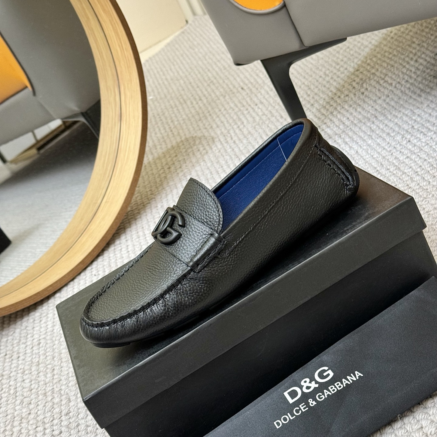 D&G men's leather shoes-77