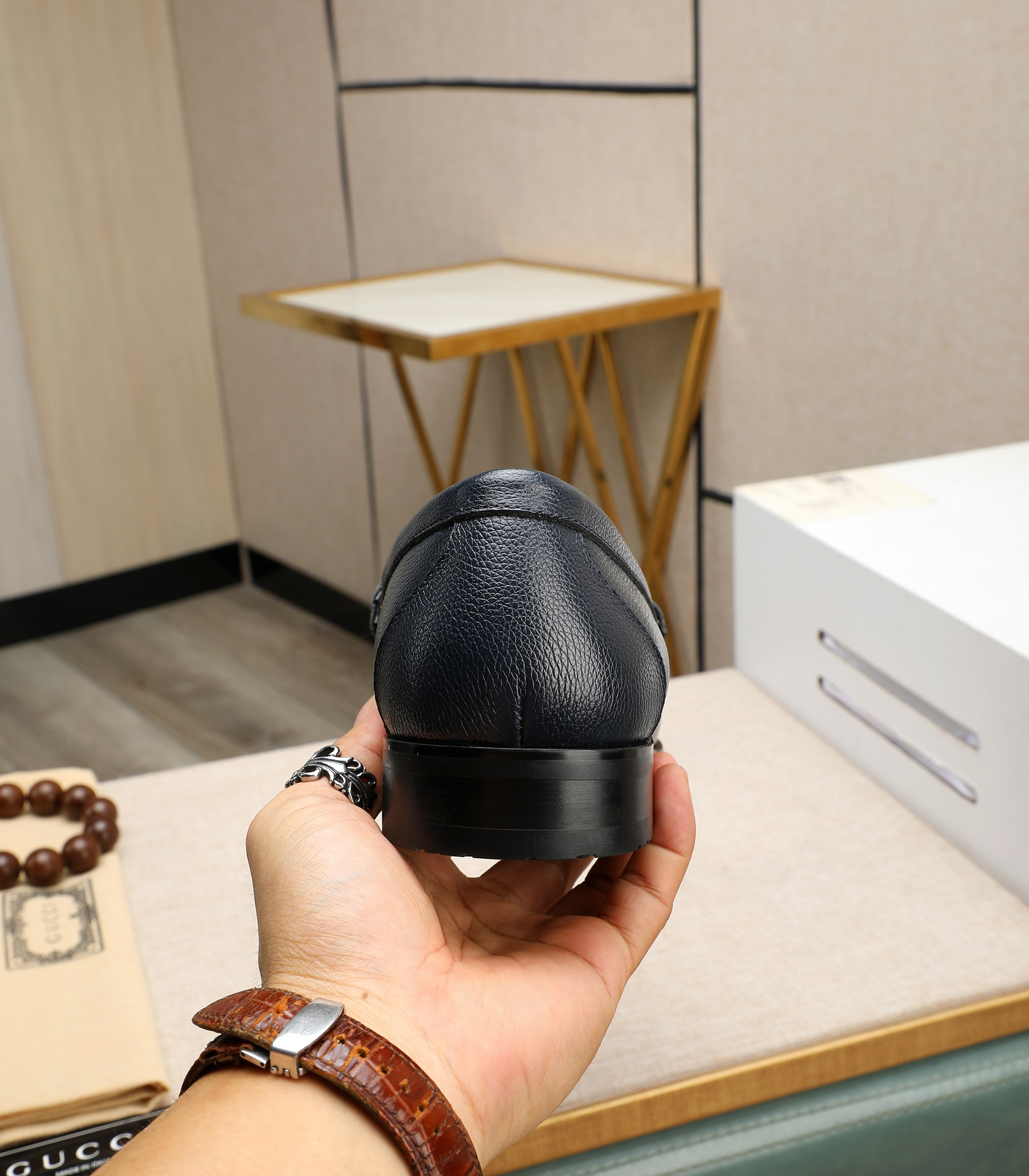 Gucci men's leather shoes-136