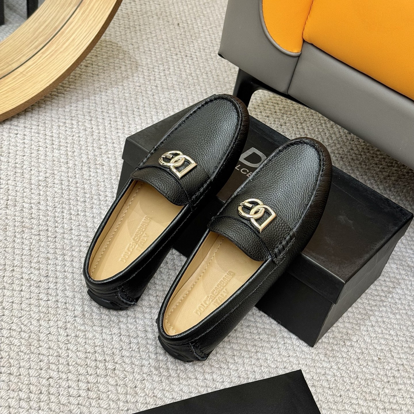 D&G men's leather shoes-87