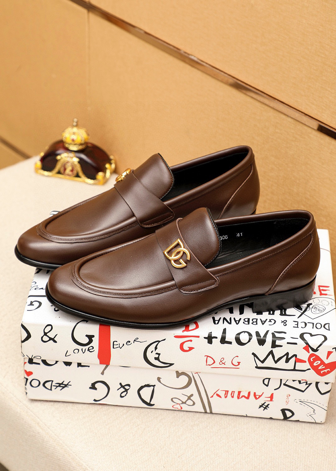D&G men's leather shoes-48