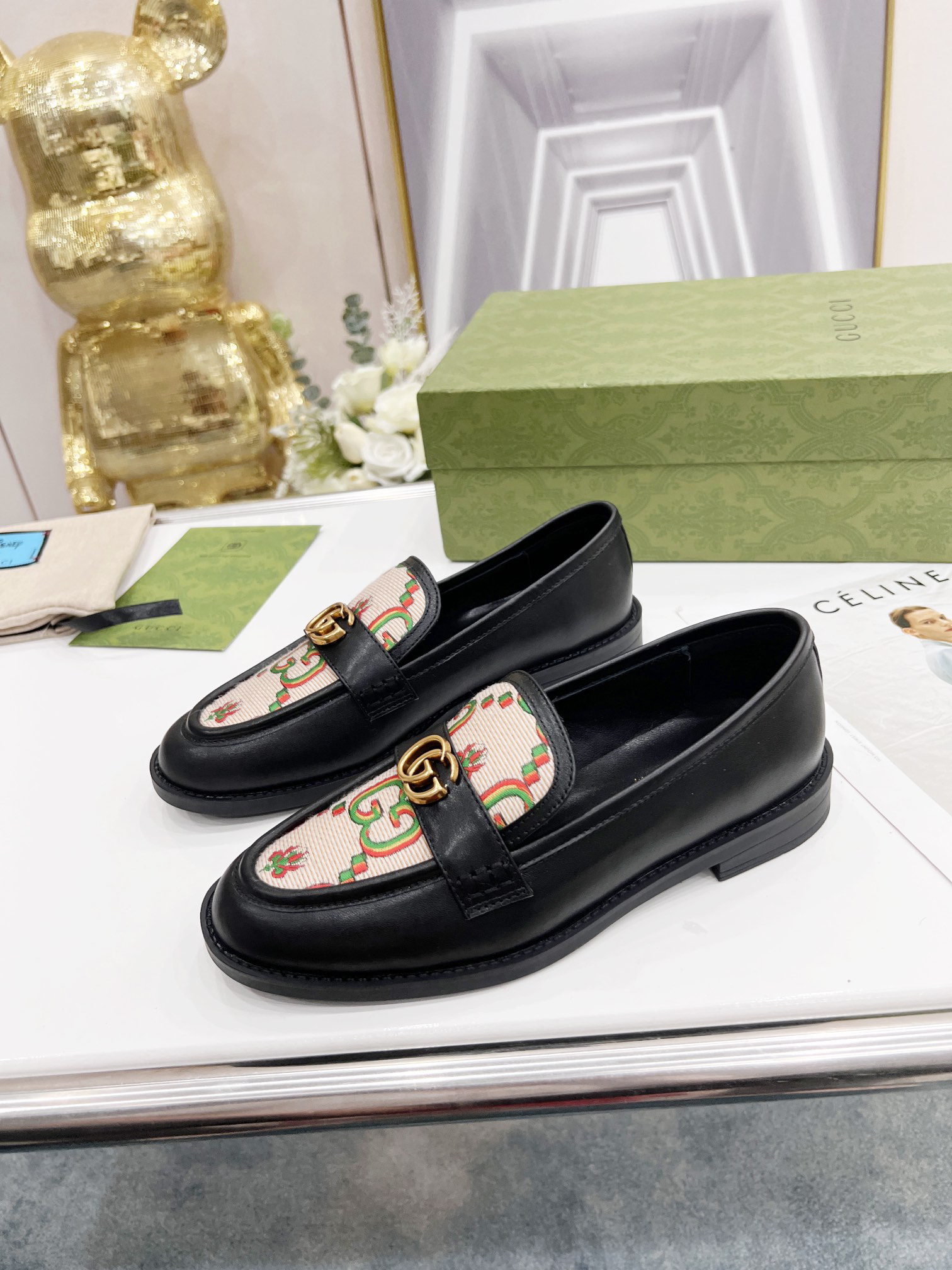 Gucci women's leather shoes-52