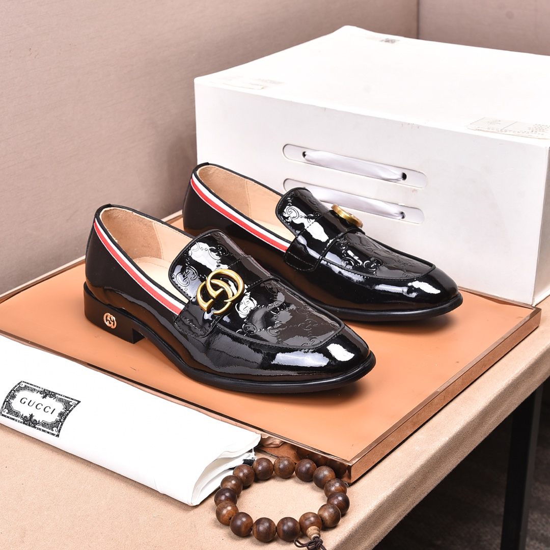 Gucci men's leather shoes-36
