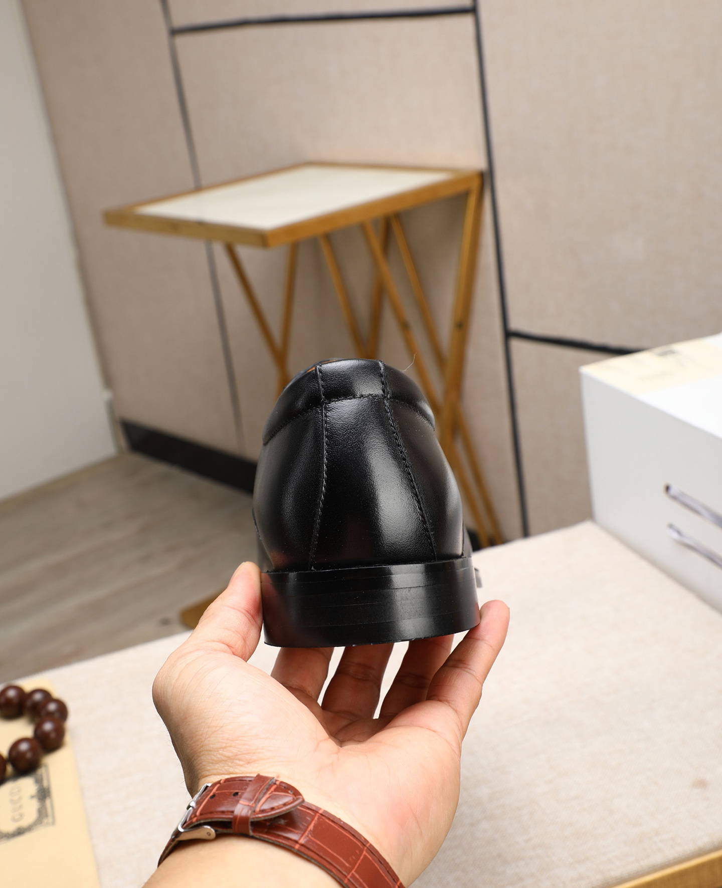 Gucci men's leather shoes-114