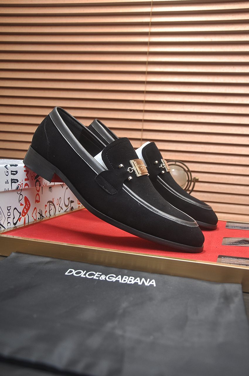 D&G men's leather shoes-72