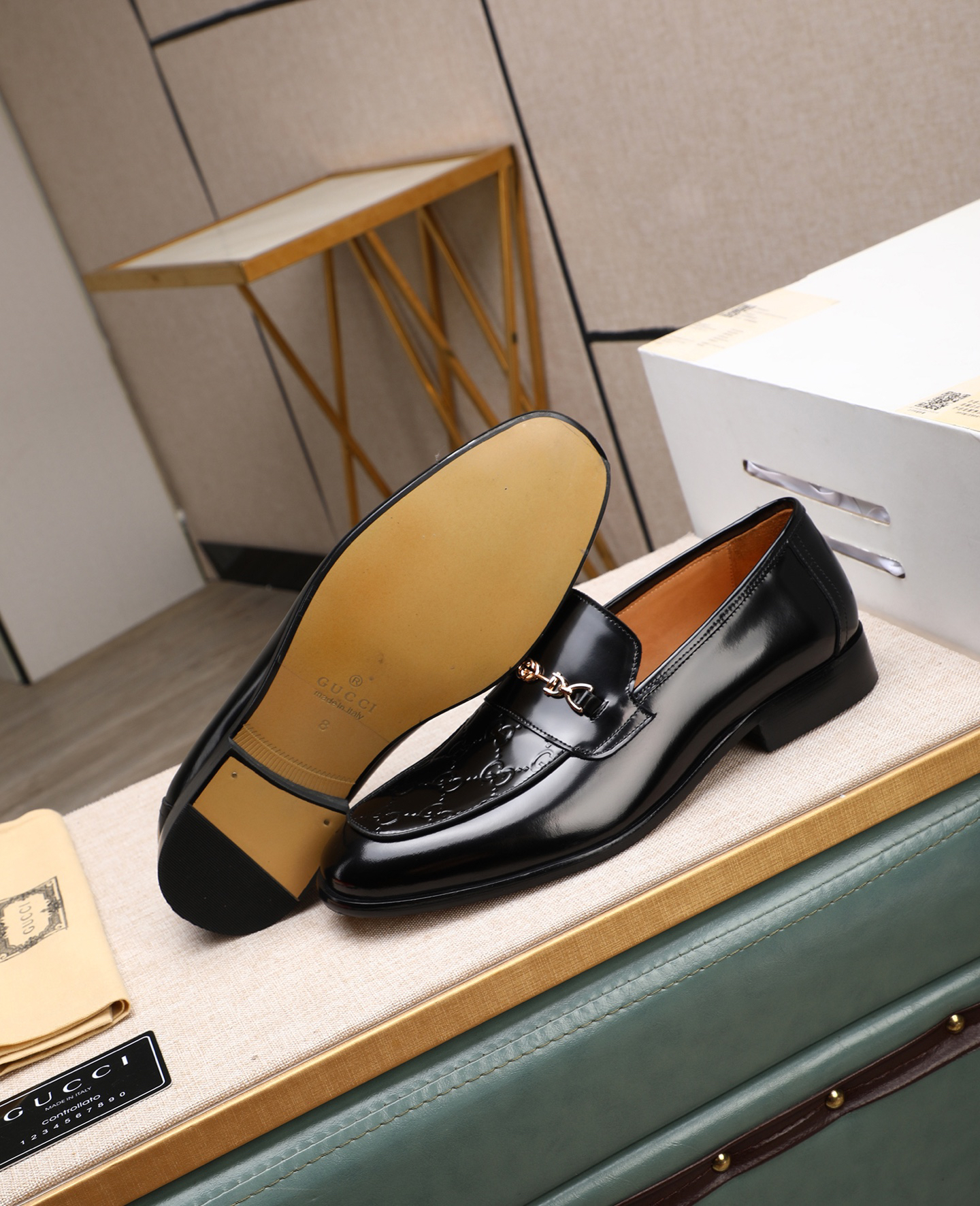 Gucci men's leather shoes-98