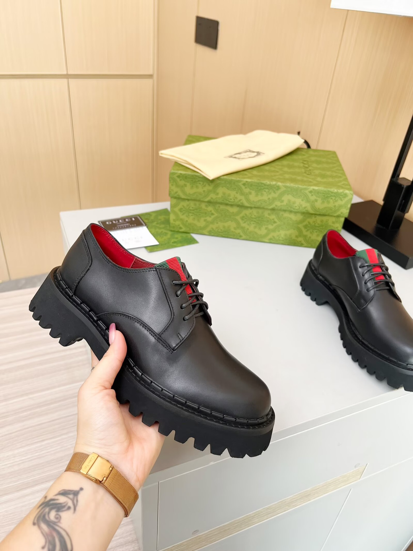 Gucci women's leather shoes-50