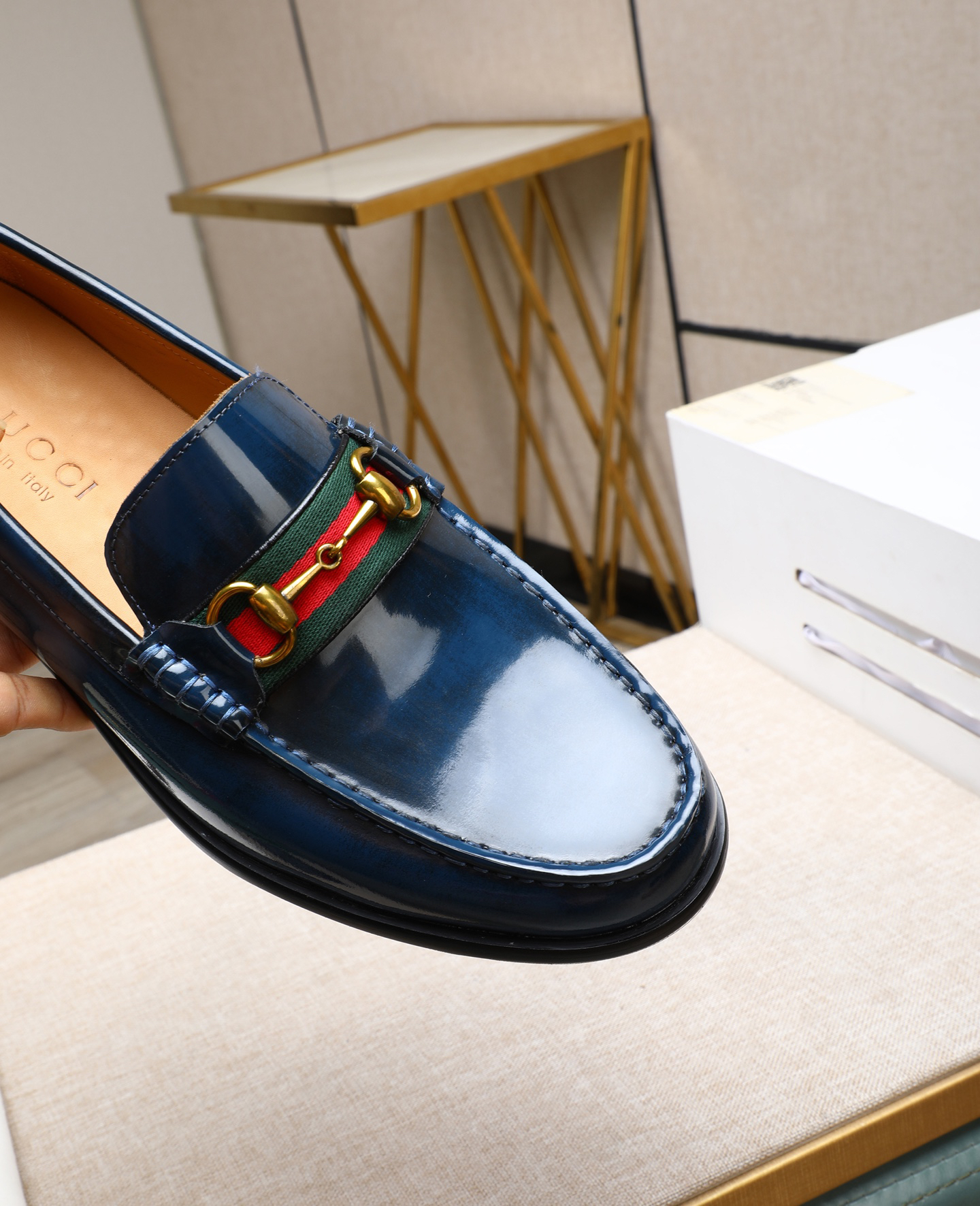 Gucci men's leather shoes-100