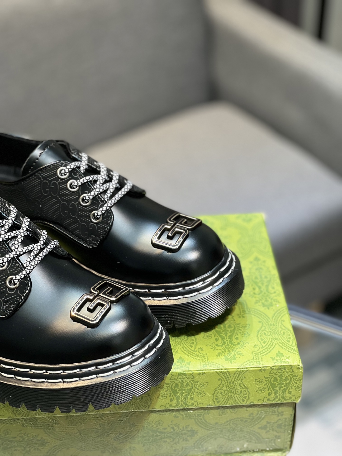 Gucci men's leather shoes-48