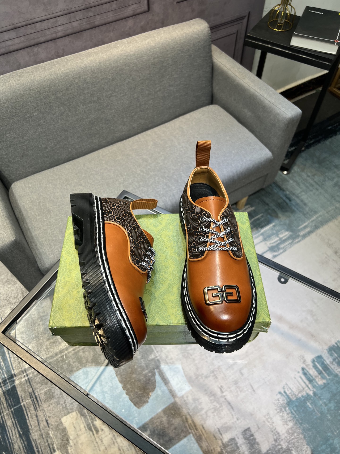 Gucci men's leather shoes-47