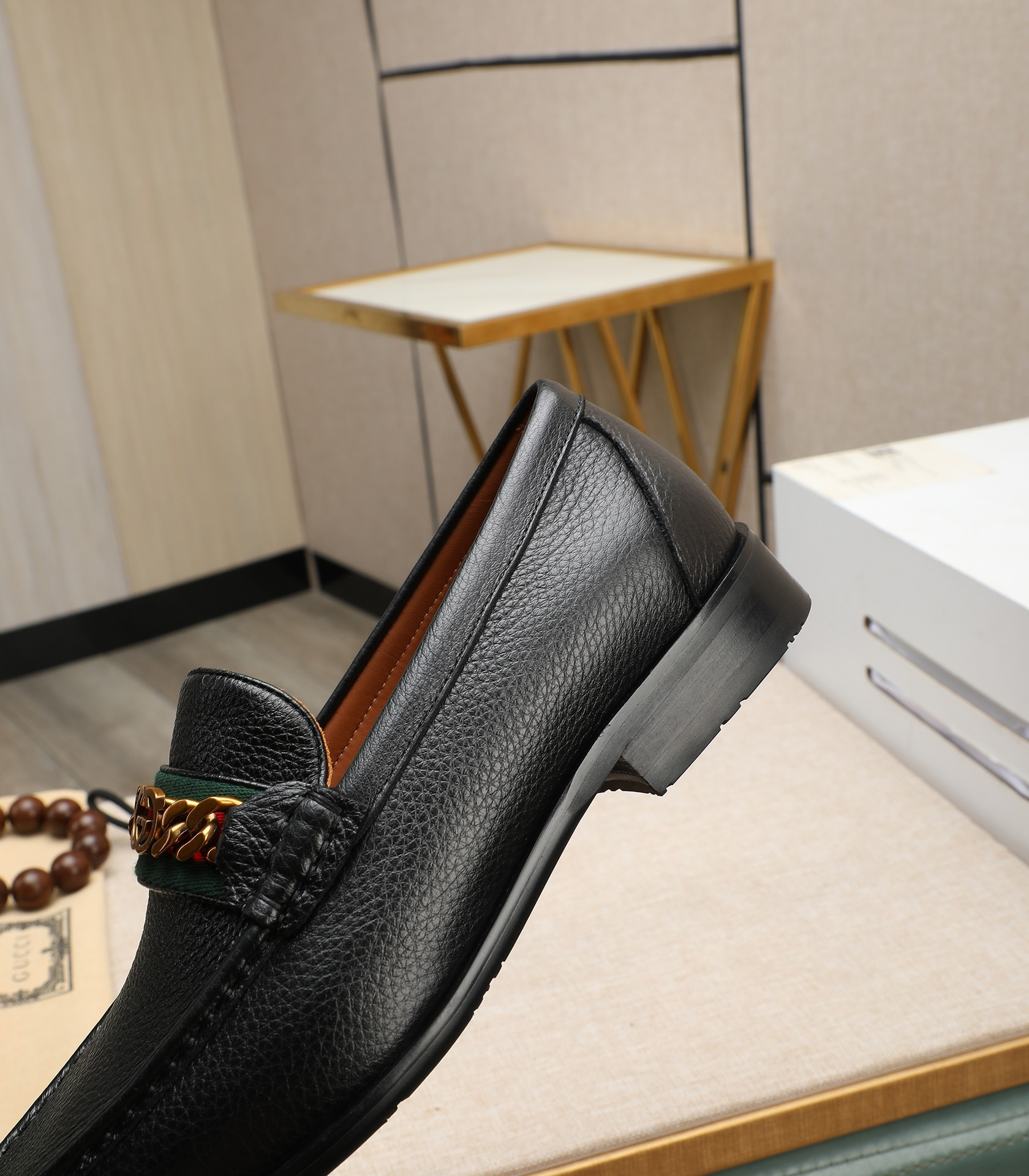 Gucci men's leather shoes-9