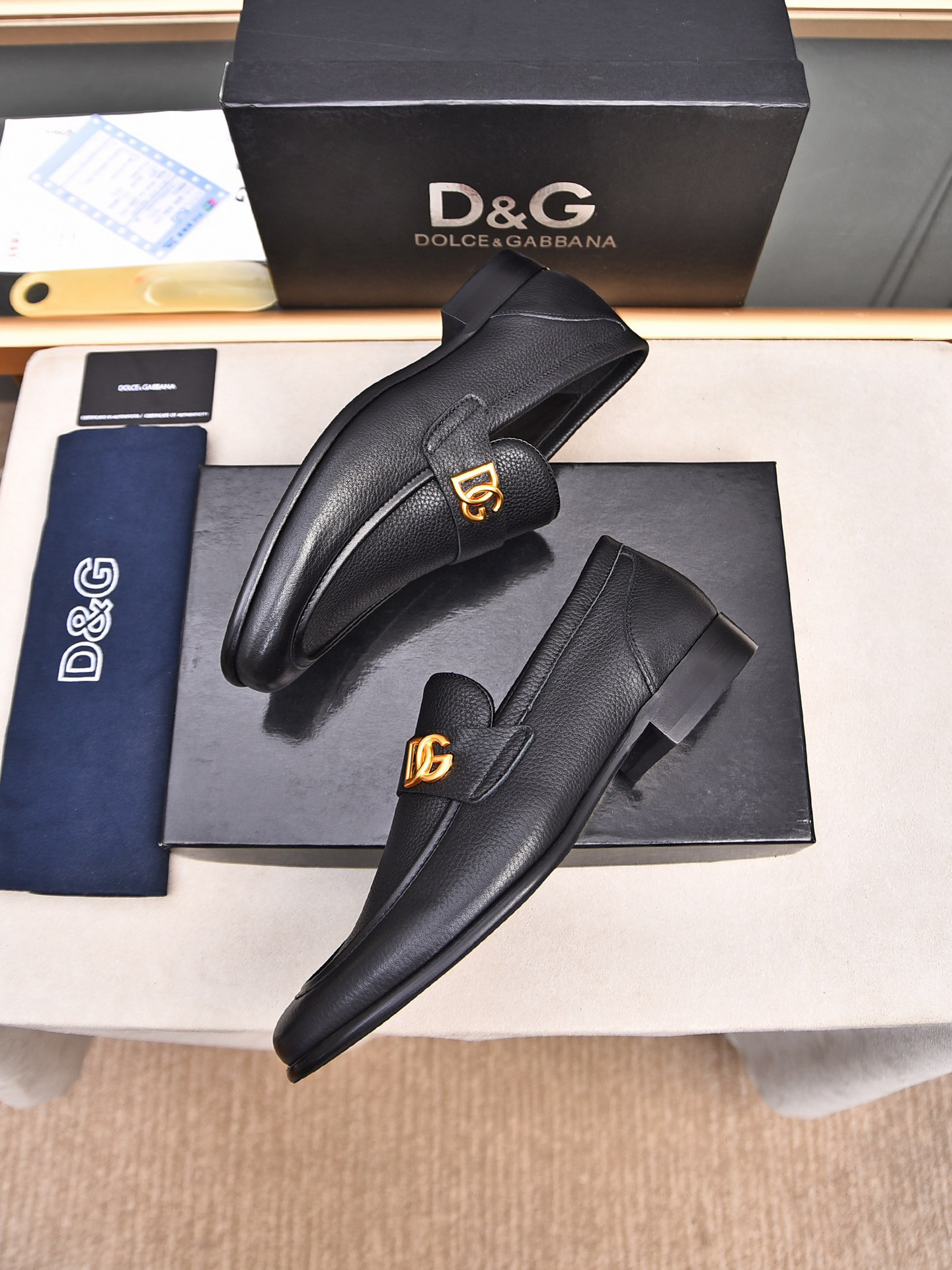 D&G men's leather shoes-63