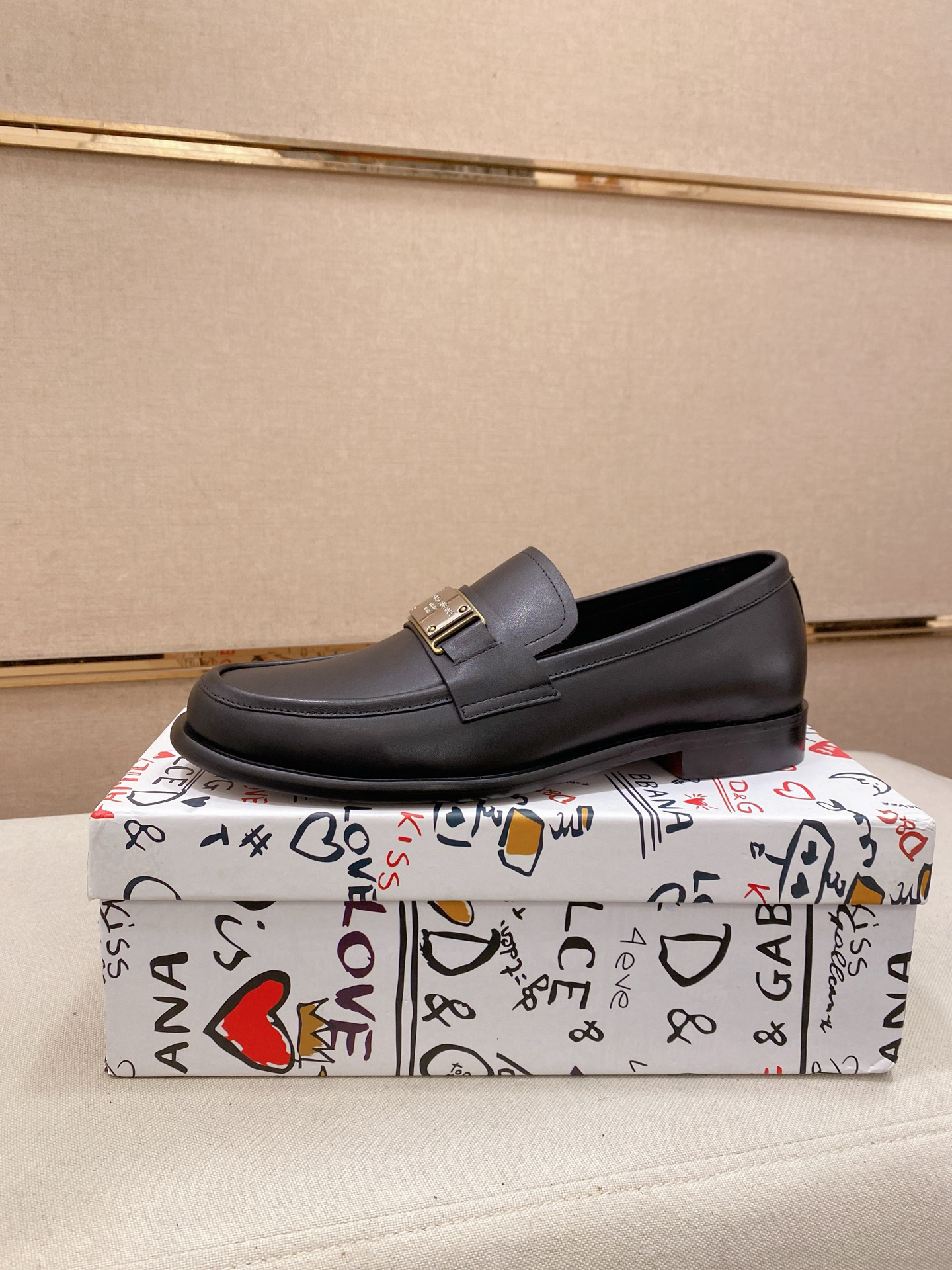 D&G men's leather shoes-30