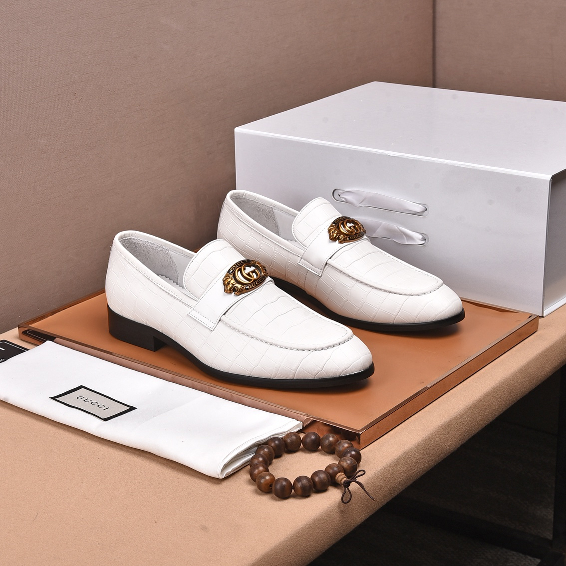 Gucci men's leather shoes-53