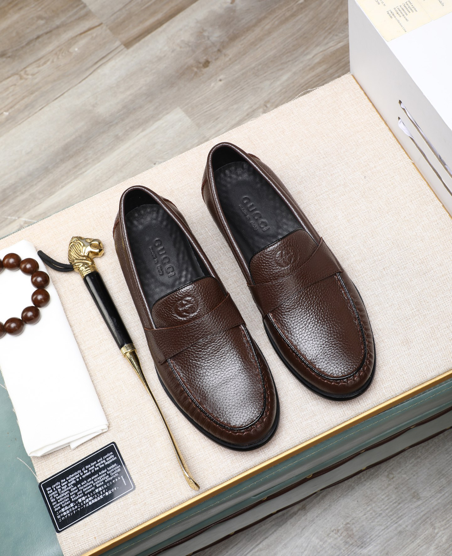 Gucci men's leather shoes-104