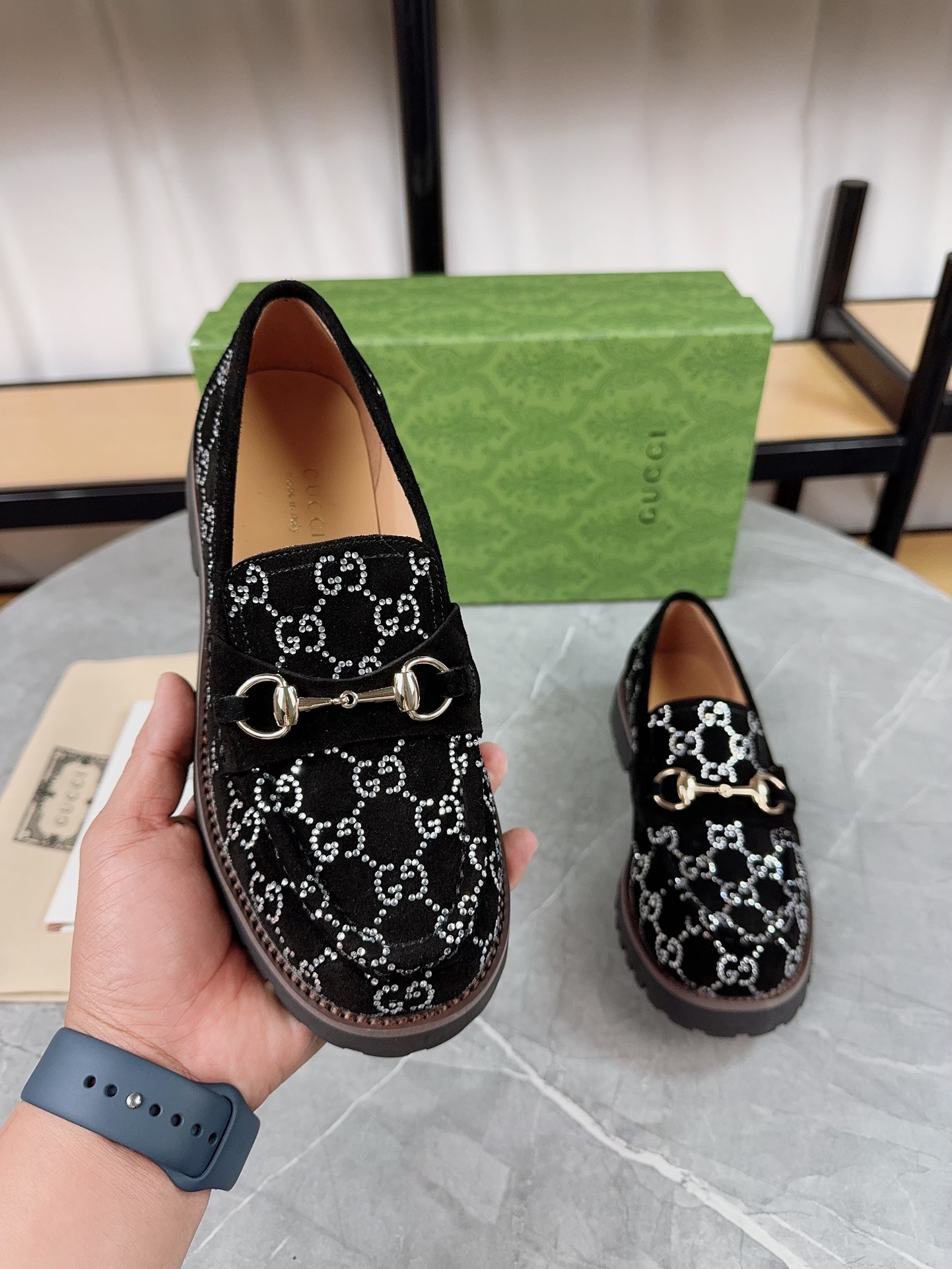 Gucci women's leather shoes-118