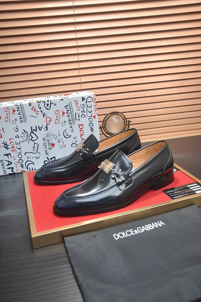 D&G men's leather shoes-80