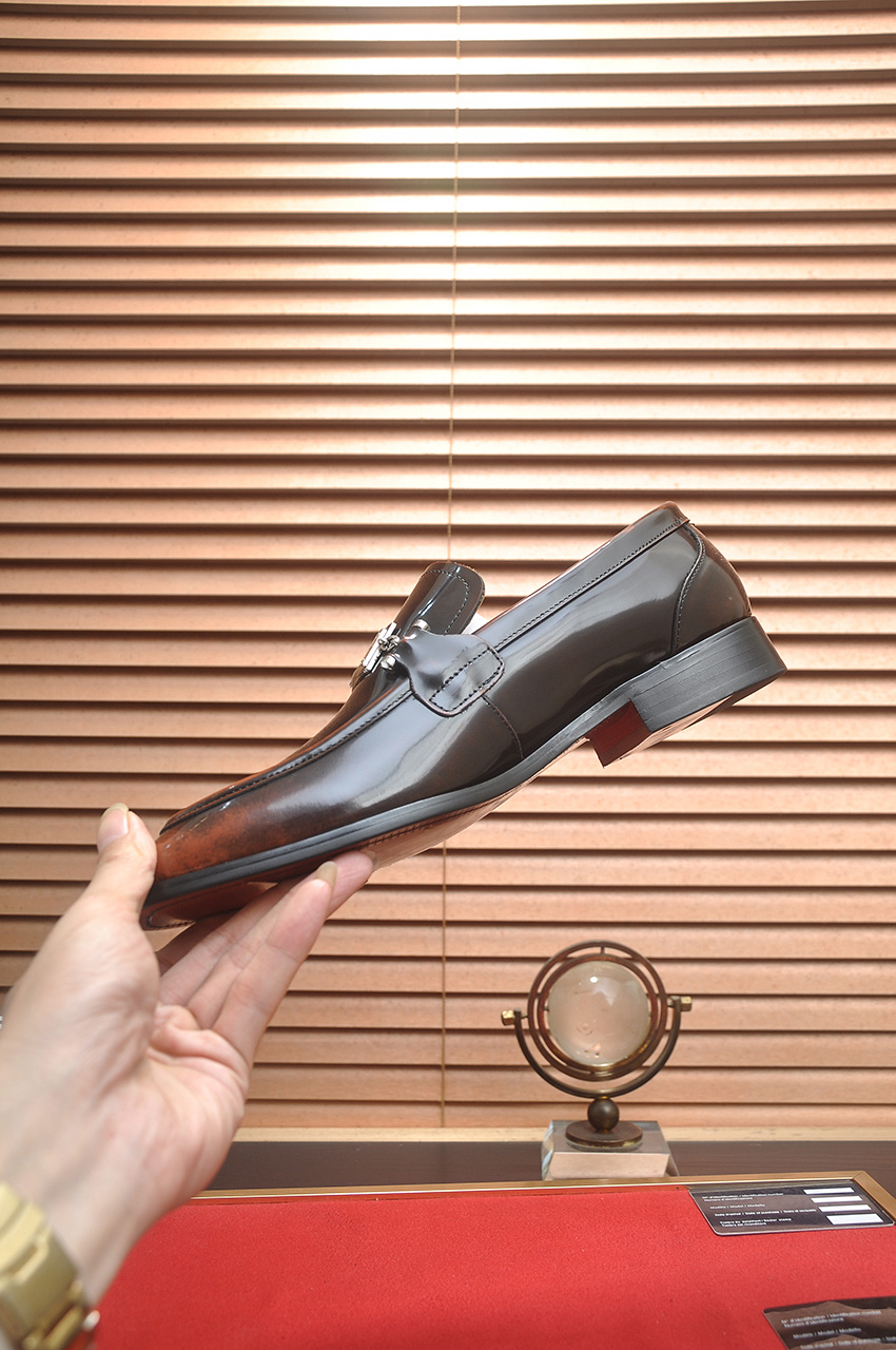 D&G men's leather shoes-79