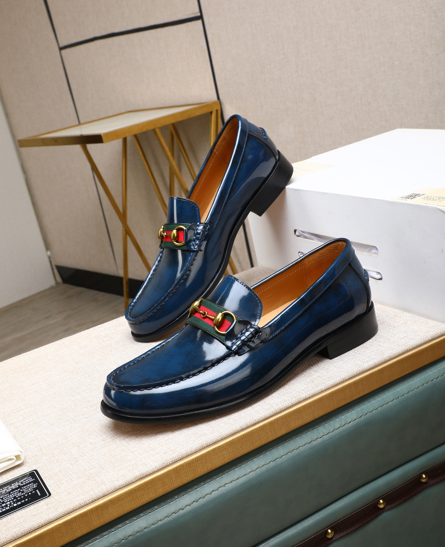 Gucci men's leather shoes-100