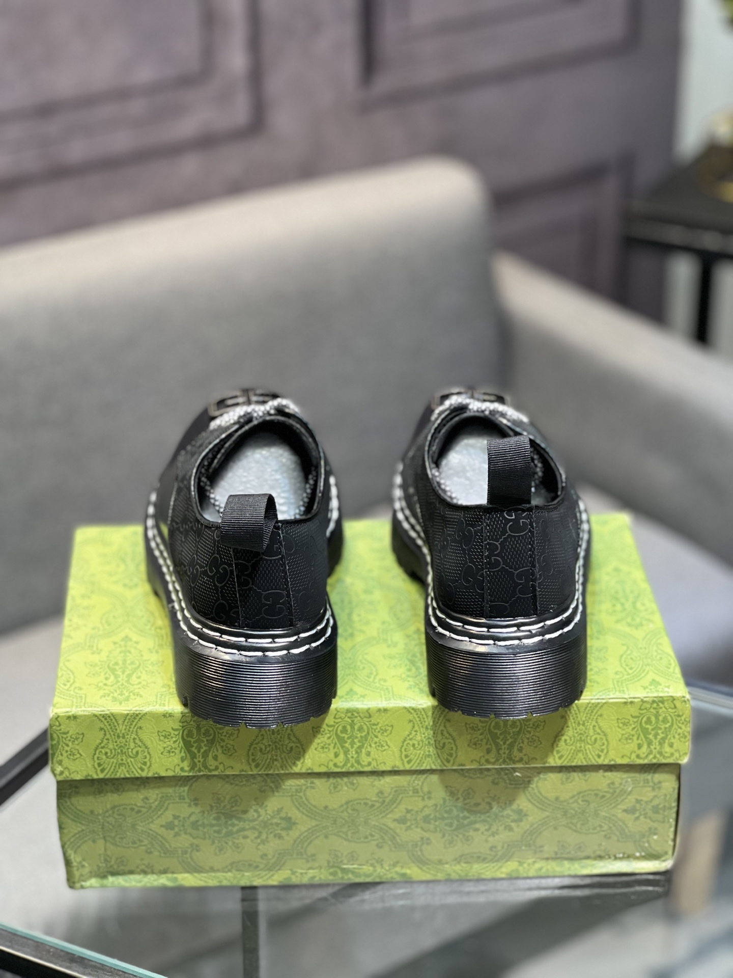 Gucci men's leather shoes-48