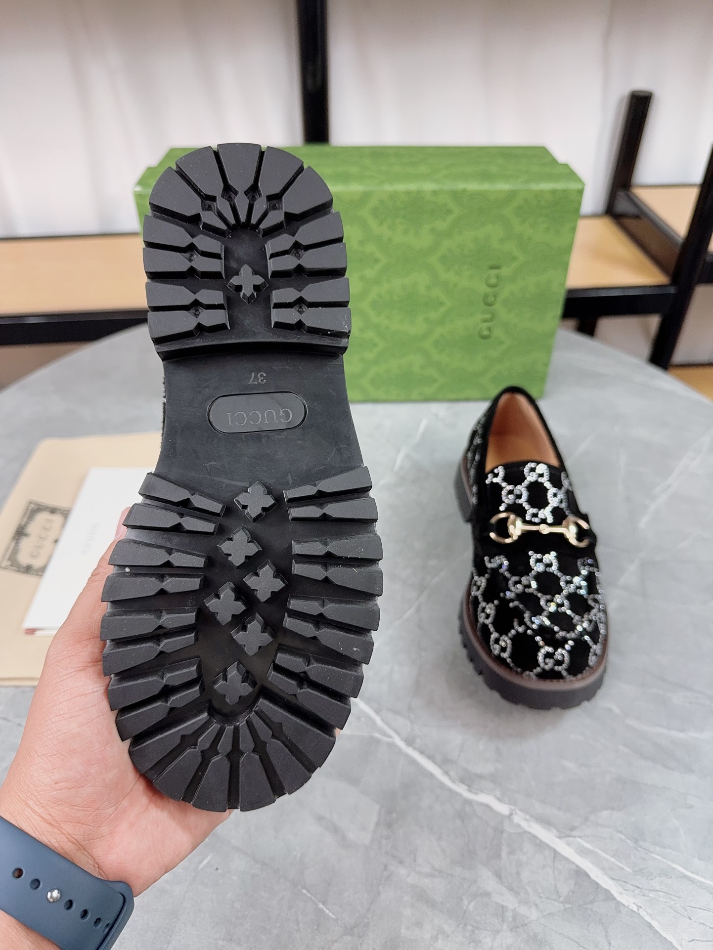 Gucci women's leather shoes-118